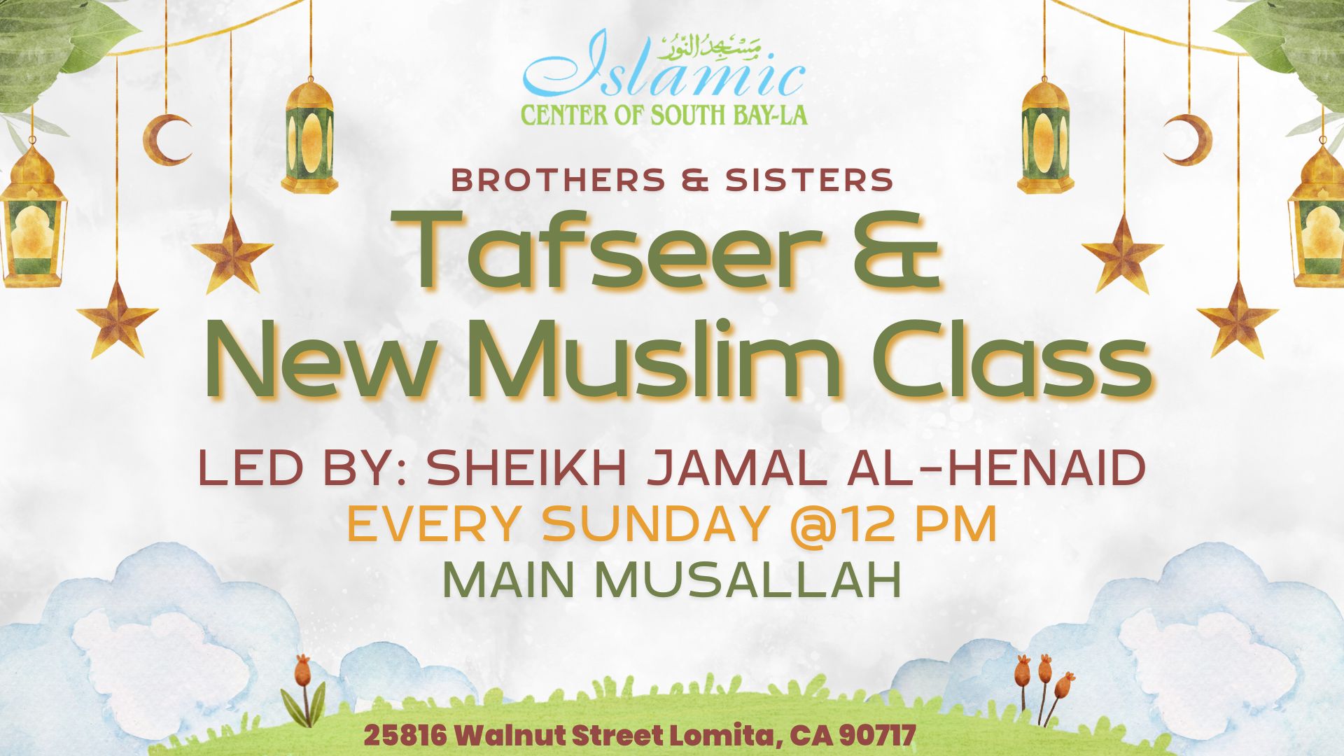 TAFSEER & NEW MUSLIM CLASS