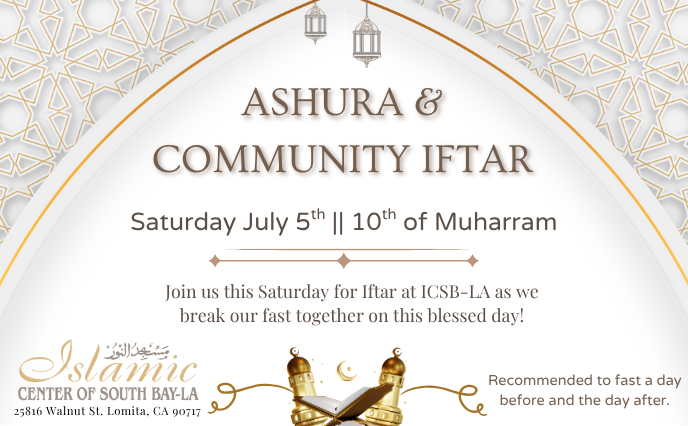 ASHURA & COMMUNITY IFTAR
