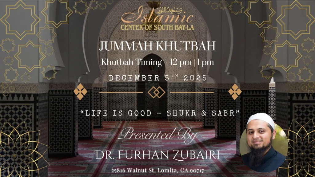 ICSB-LA FRIDAY KHUTBAH