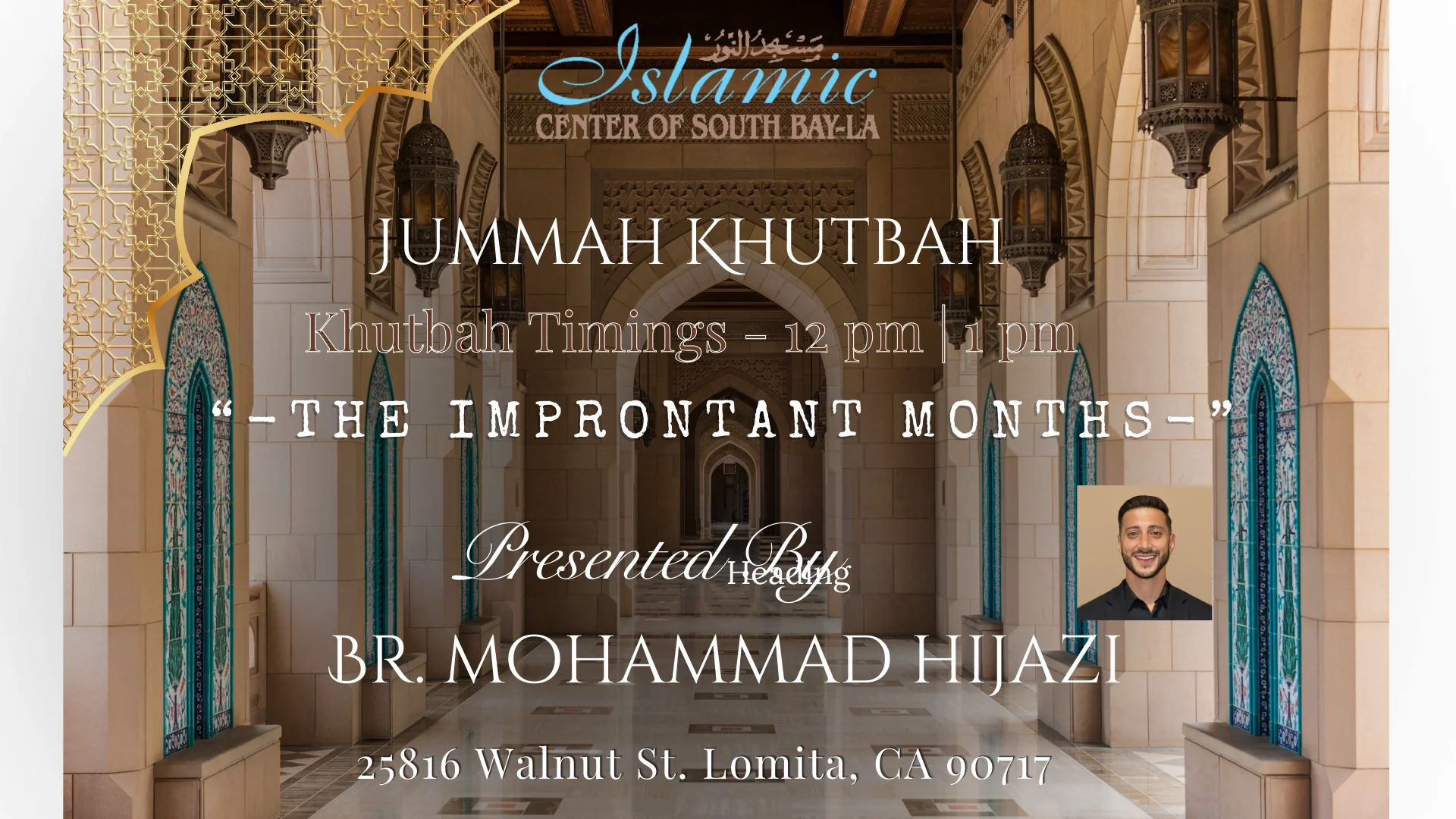 ICSB-LA FRIDAY KHUTBAH
