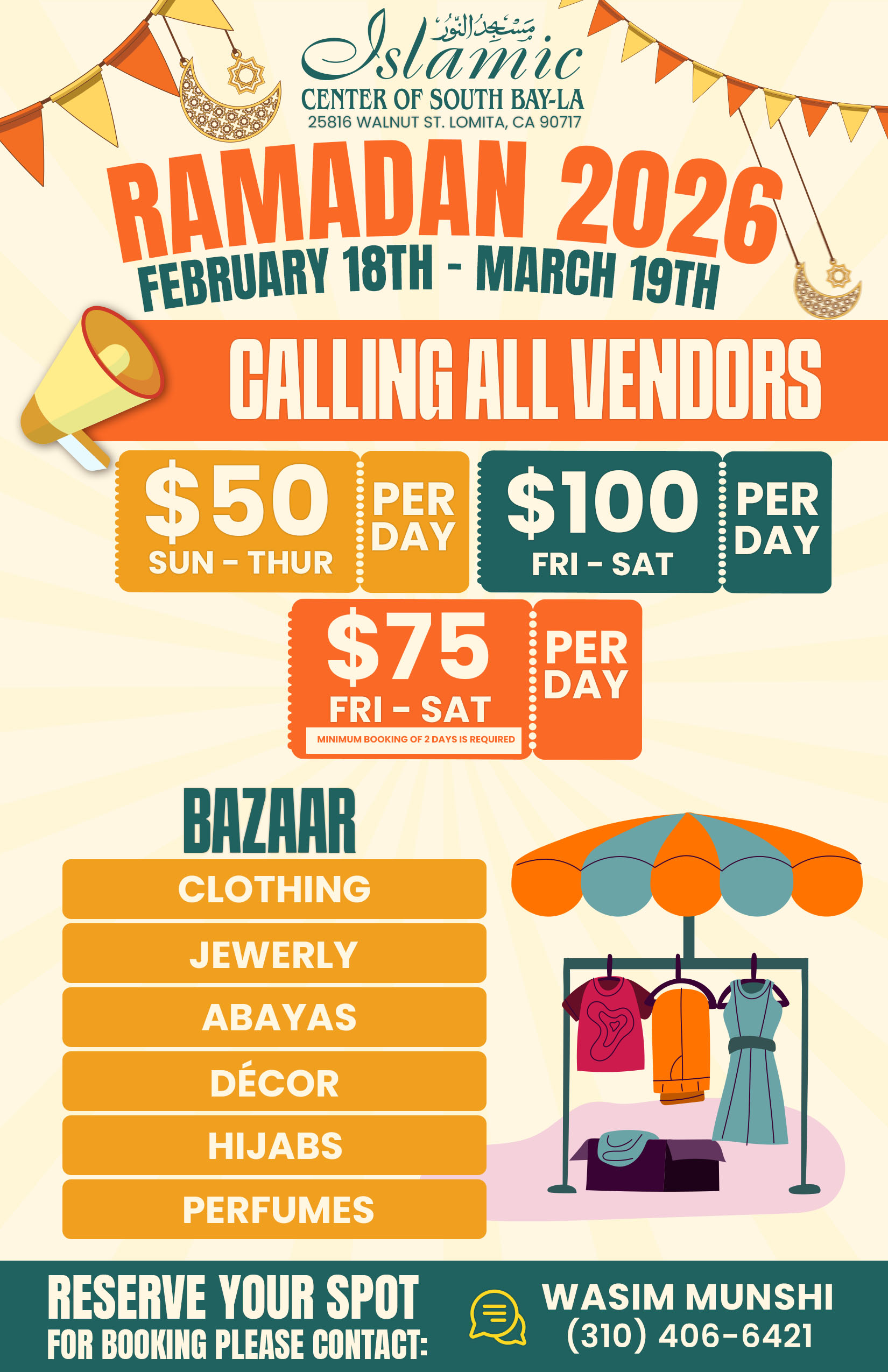 ICSB-LA RAMADAN VENDOR