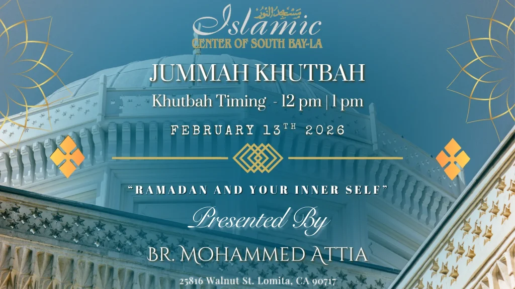 ICSB-LA FRIDAY KHUTBAH