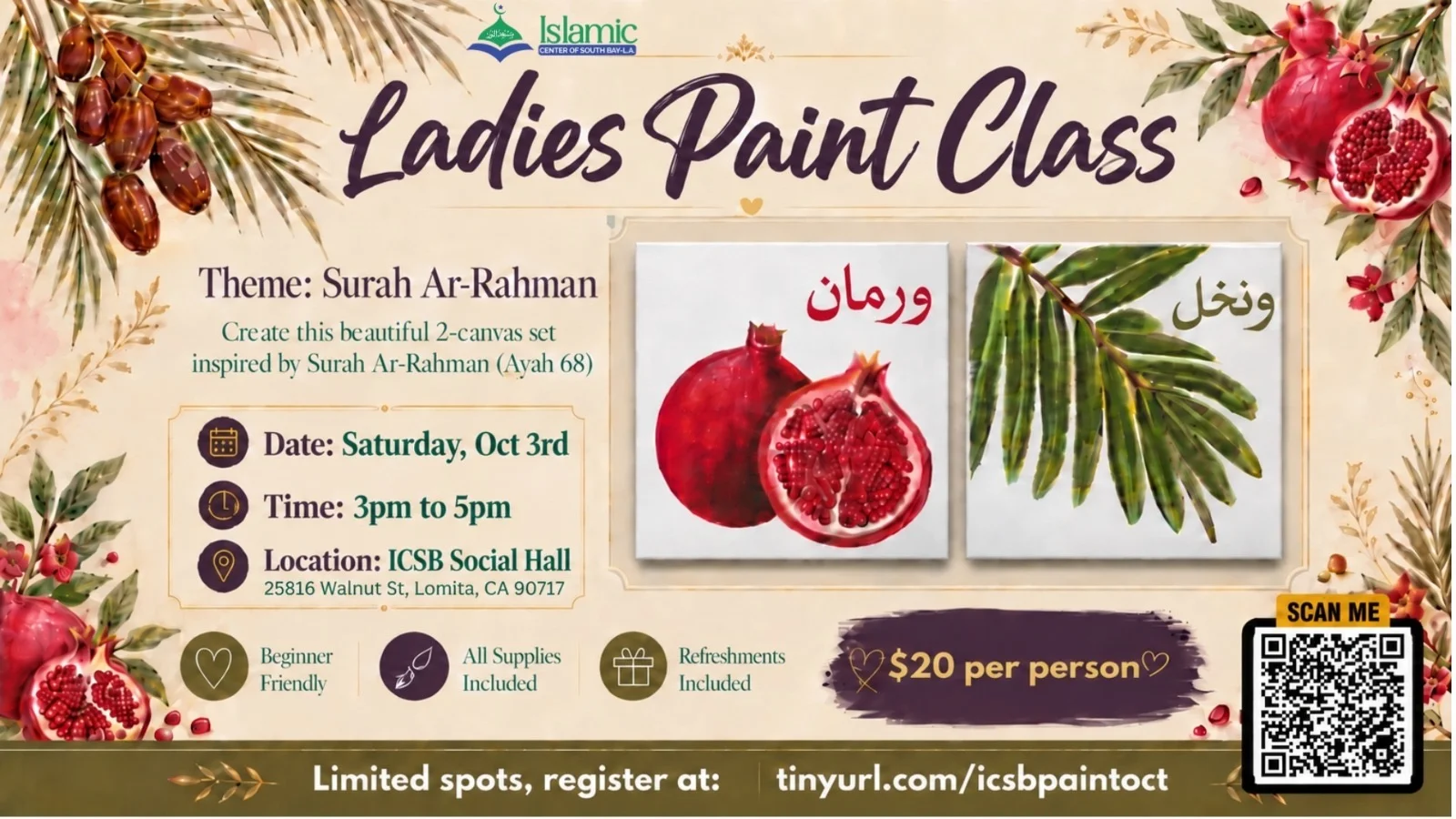 ICSB-LA | LADIES PAINT CLASS